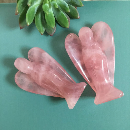 Quartz Rose Ange des Vœux Cristal d’Énergie Spirituelle