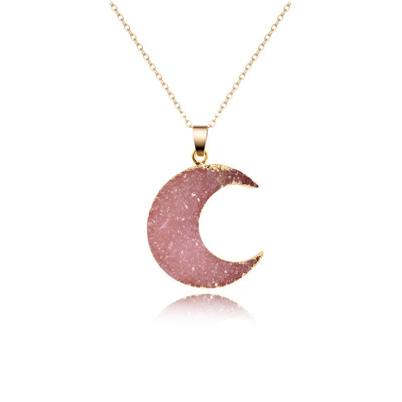 Pendentif lune brillant