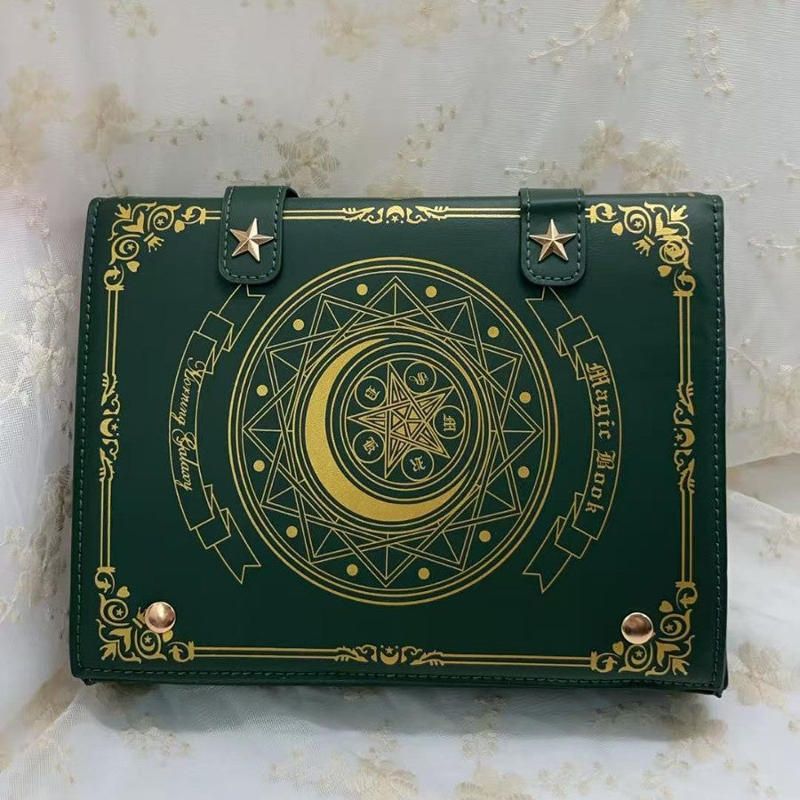Sac d’Épaule Livre Magique Style Rétro