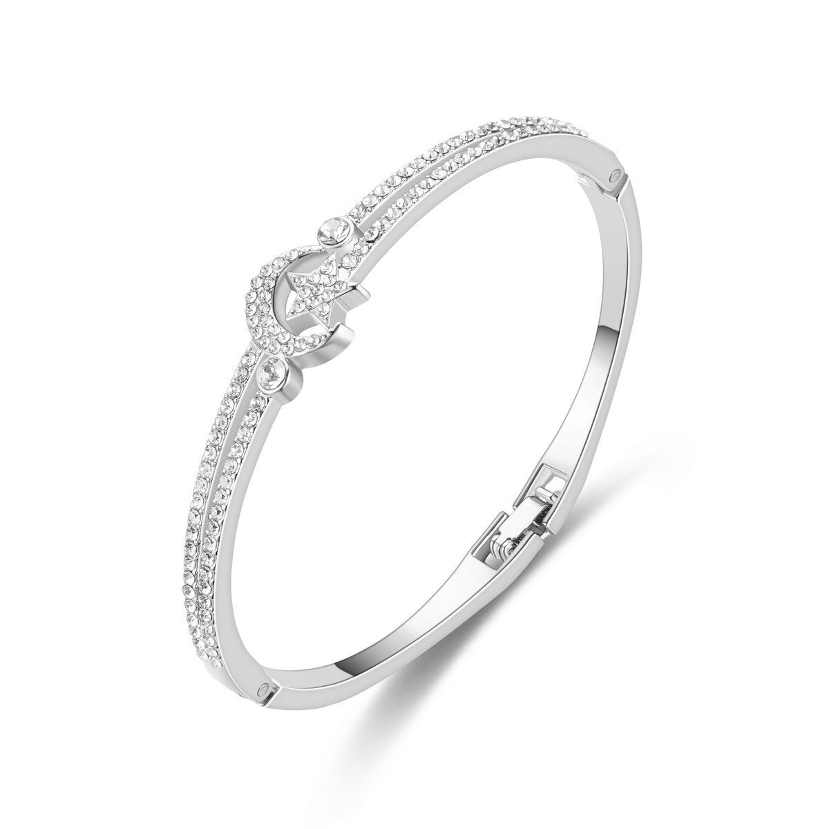 Bracelet étoile et lune en strass