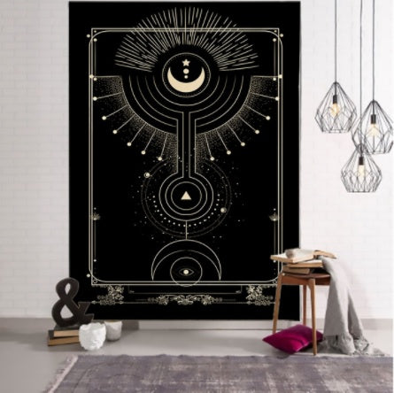 Witchcraft Tarot Tapisserie mural Black