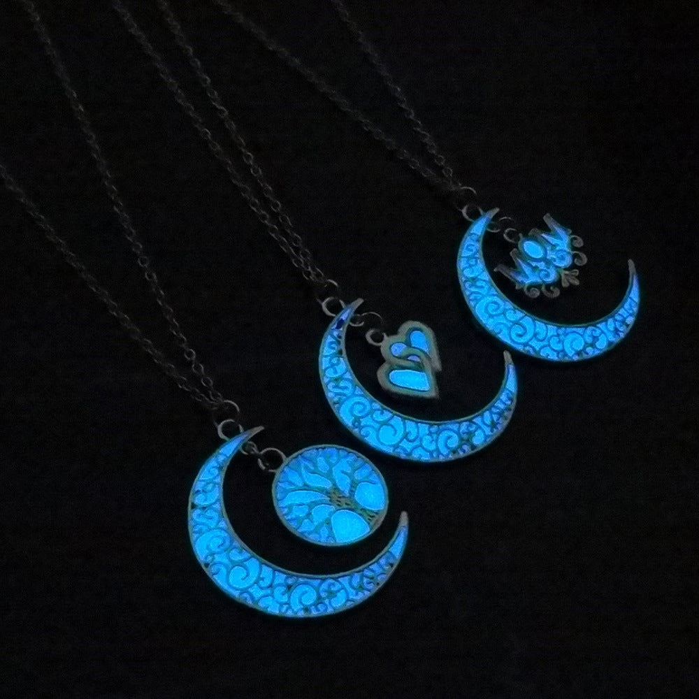 Collier lumineux Arbre de Vie & Lune