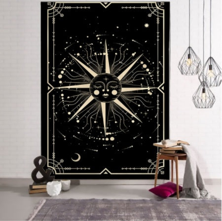 Witchcraft Tarot Tapisserie mural Black
