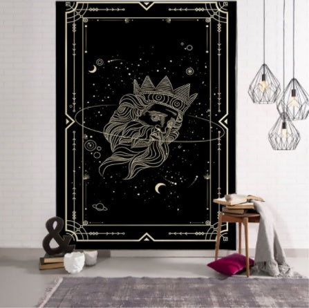 Witchcraft Tarot Tapisserie mural Black