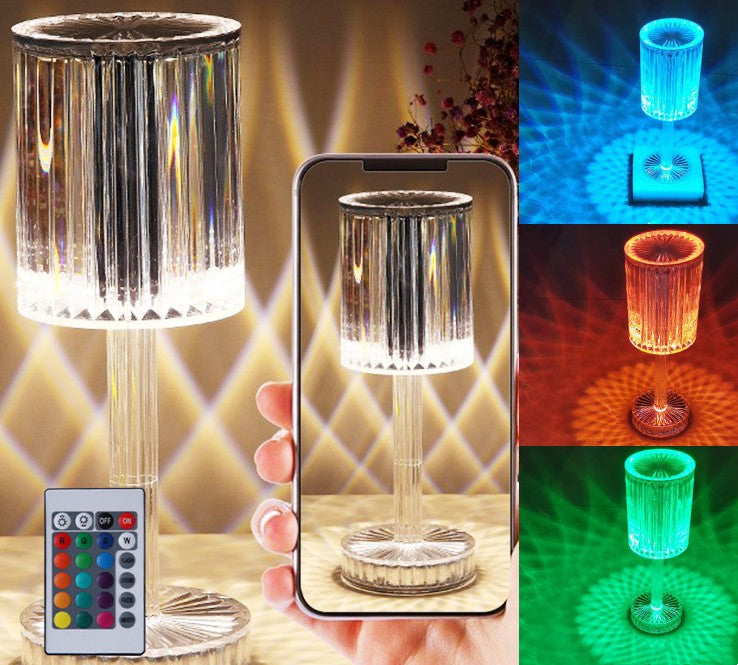 Lampe de Chevet Cristal Tactile Dimmable – Éclairage Élégant