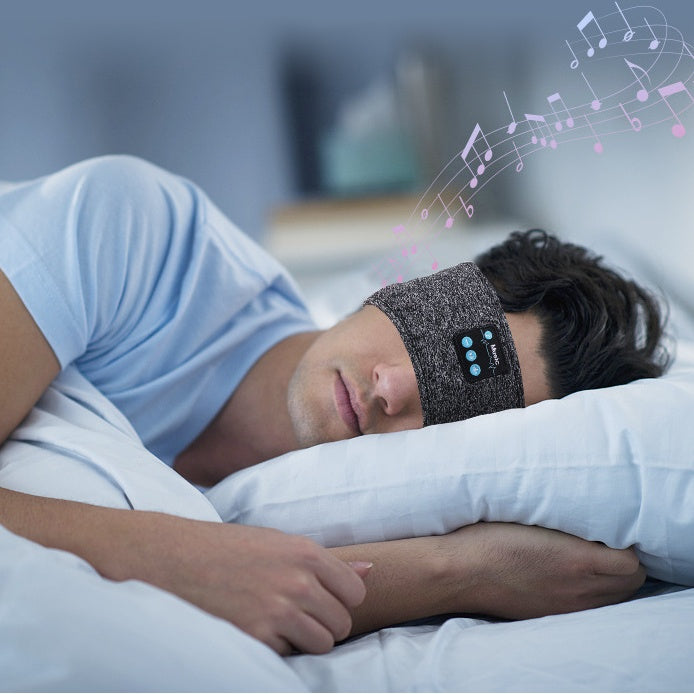 Bandeau Sport Bluetooth Sans Fil V5.0 – Musique & Appels, Bandeau de Sommeil Stéréo