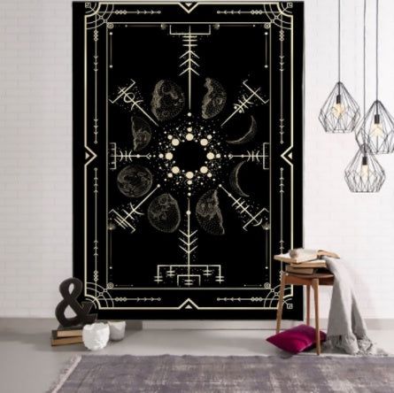 Witchcraft Tarot Tapisserie mural Black