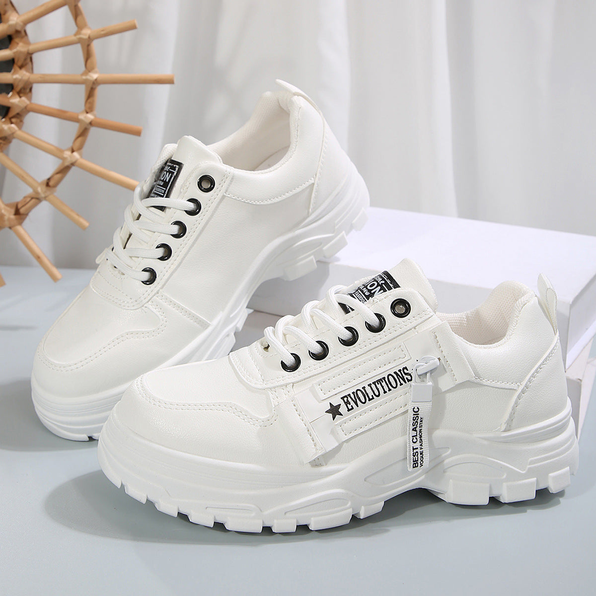 Espadrilles femme à lacets avec fermeture éclair semelle épaisse
