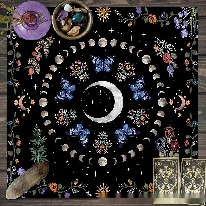 Altar d’autel Enchantée Élevez vos rituels avec lune, fleurs et papillons