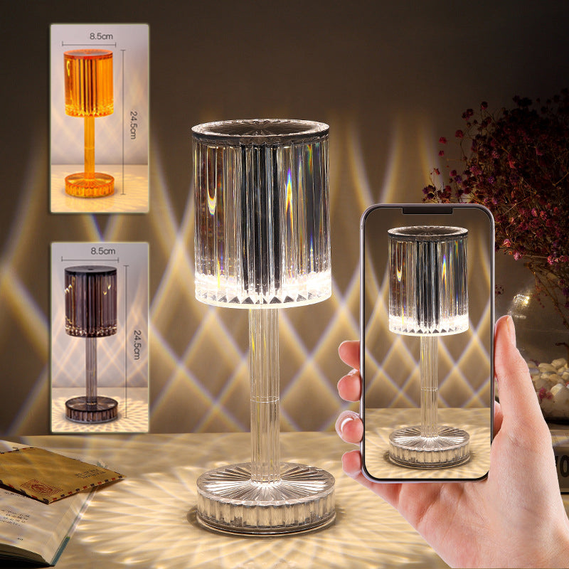 Lampe de Chevet Cristal Tactile Dimmable – Éclairage Élégant