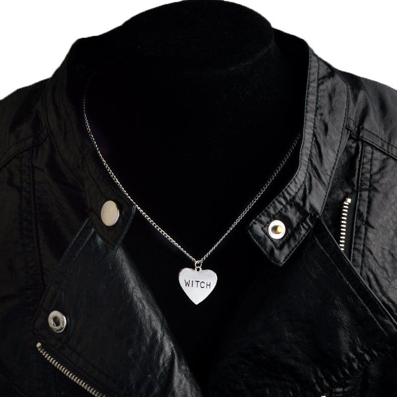 Witch Necklace Creative Love collier pendentif