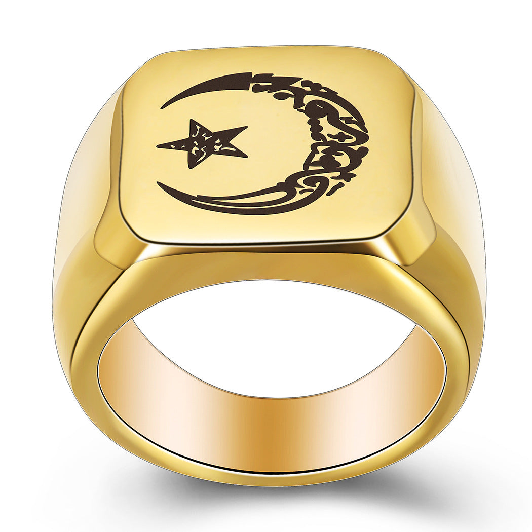Bague Mystique en Acier Titane
