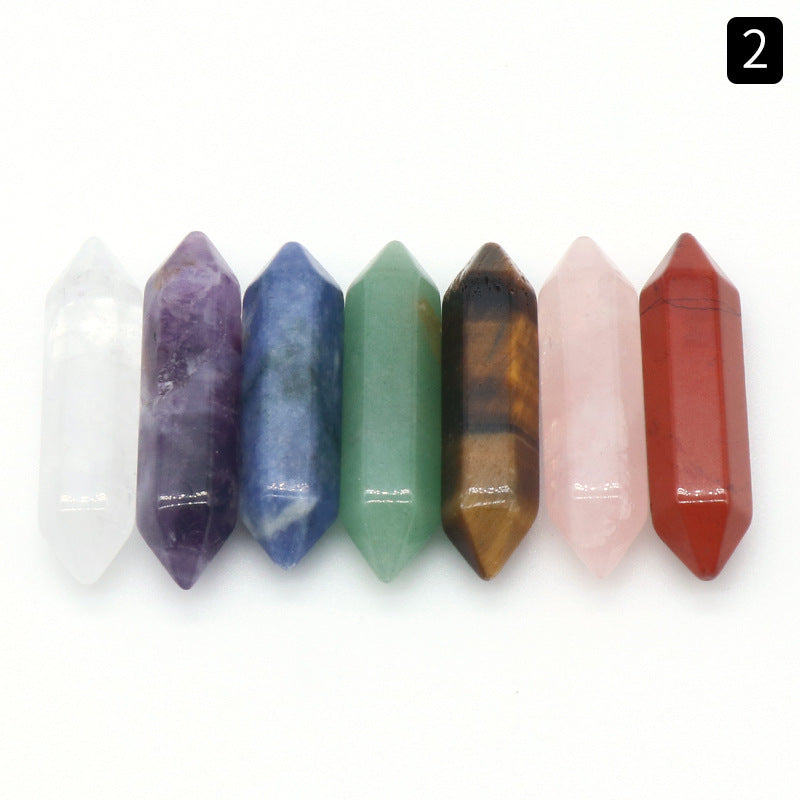 Ensemble des 7 Chakras – Pierres Naturelles Polies (Irrégulières ou Hexagonales)