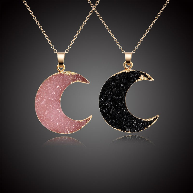 Pendentif lune brillant