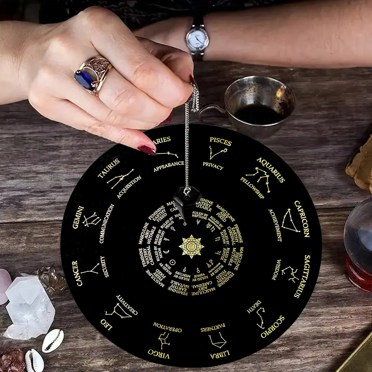 Tapis Sacré pour Pendule et Tarot – Canalisez votre énergie avec précision—caoutchouc