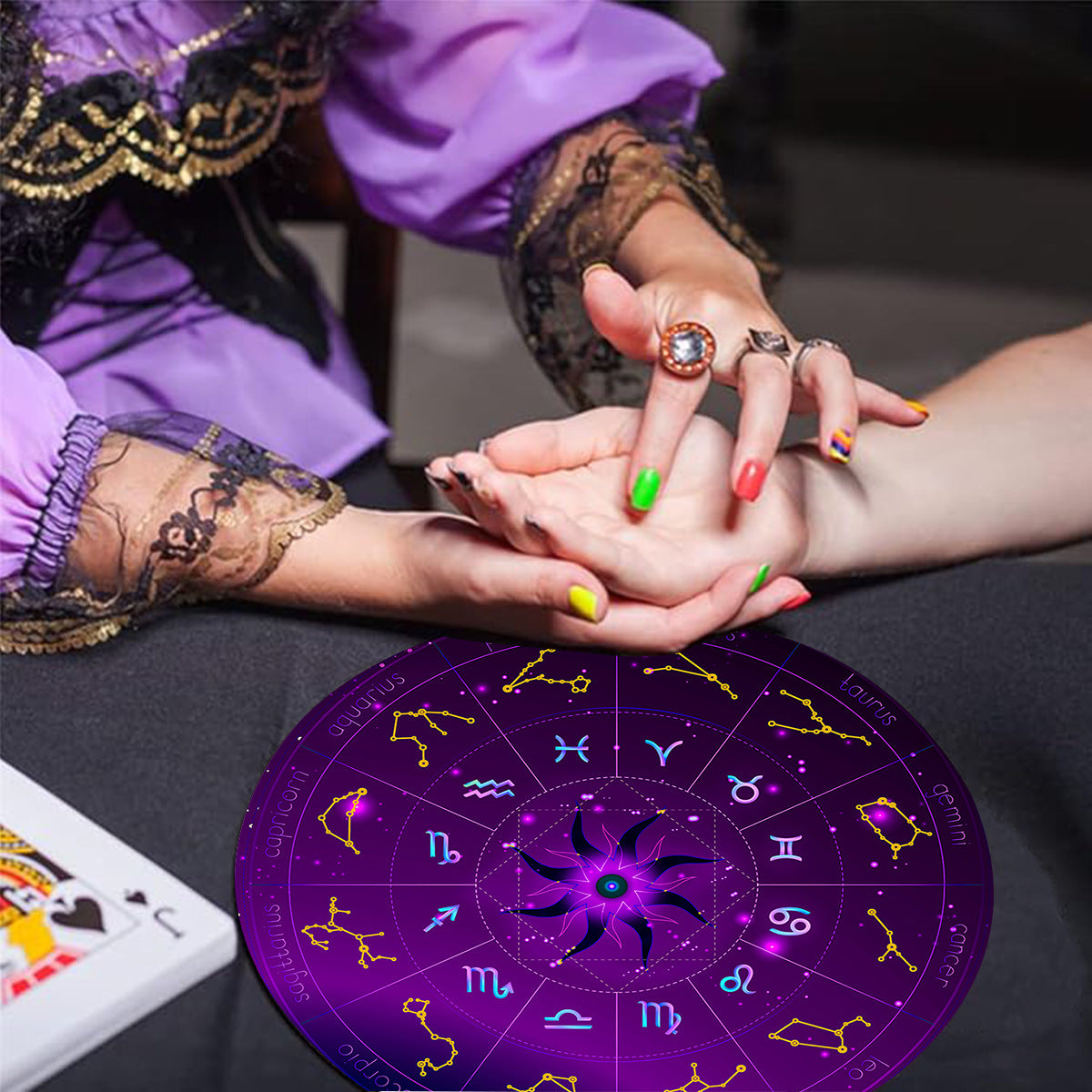 Tapis Sacré pour Pendule et Tarot – Canalisez votre énergie avec précision—caoutchouc