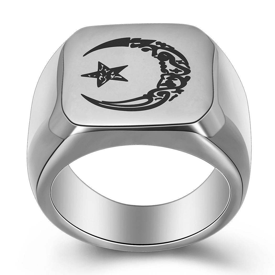 Bague Mystique en Acier Titane