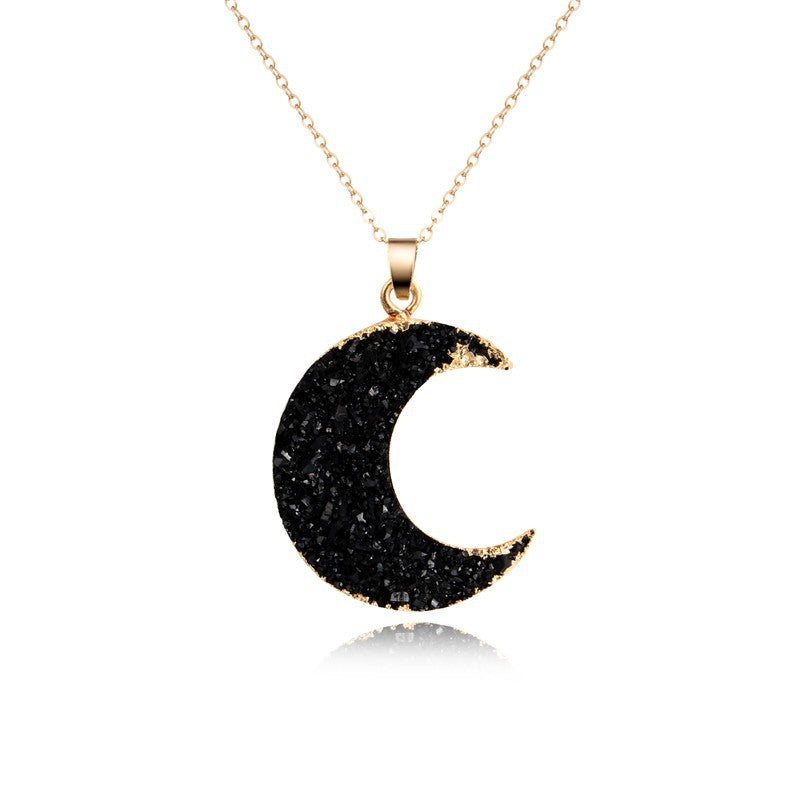 Pendentif lune brillant