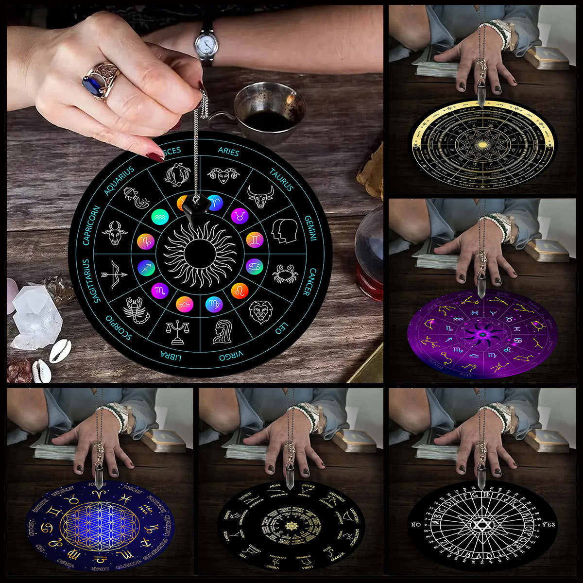 Tapis Sacré pour Pendule et Tarot – Canalisez votre énergie avec précision—caoutchouc