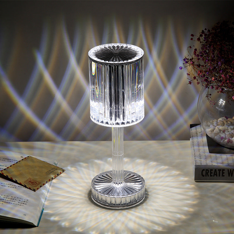 Lampe de Chevet Cristal Tactile Dimmable – Éclairage Élégant