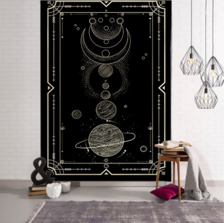 Witchcraft Tarot Tapisserie mural Black
