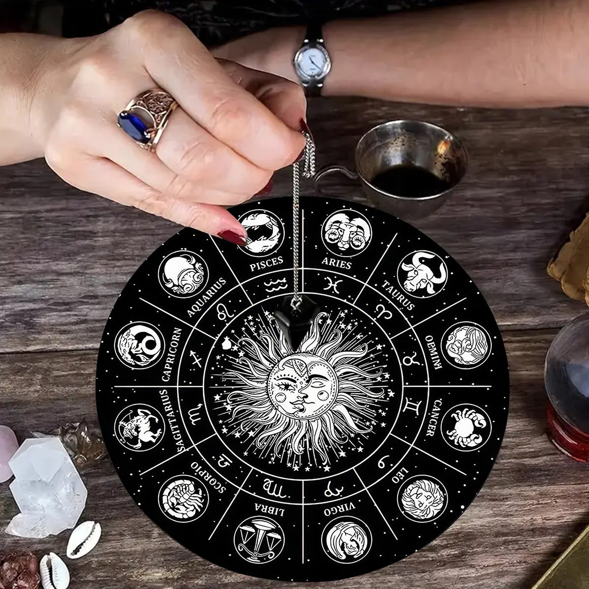 Tapis Sacré pour Pendule et Tarot – Canalisez votre énergie avec précision—caoutchouc