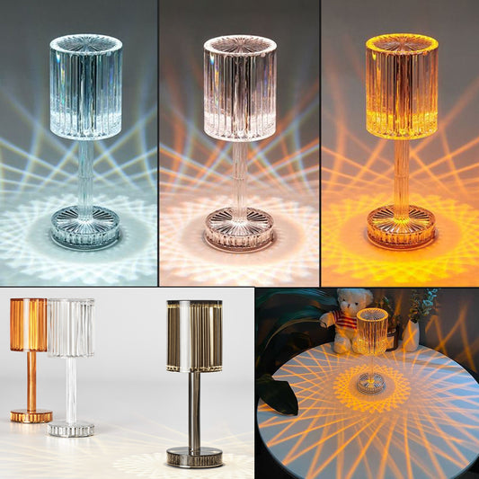 Lampe de Chevet Cristal Tactile Dimmable – Éclairage Élégant