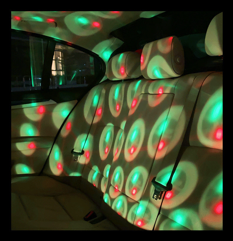 Boule Magique Multicolore Contrôle Sonore  Lumière d’Ambiance Envoûtante pour voiture