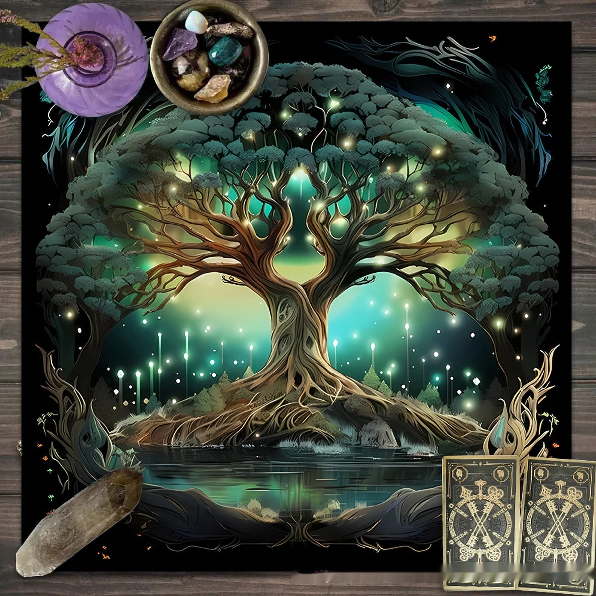 Altar d’autel Enchantée Élevez vos rituels avec lune, fleurs et papillons