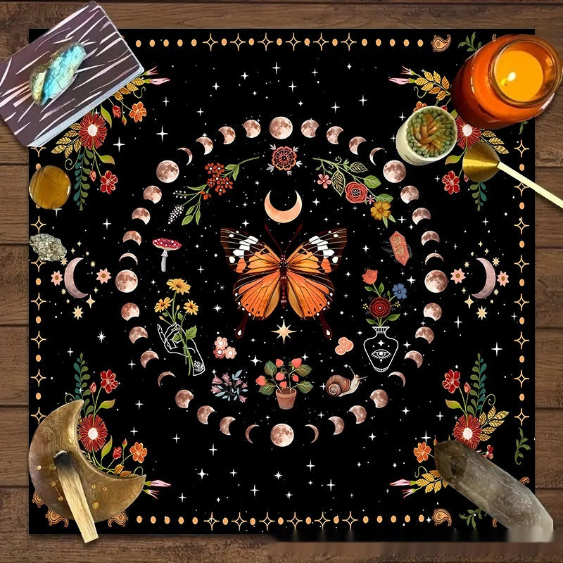 Altar d’autel Enchantée Élevez vos rituels avec lune, fleurs et papillons