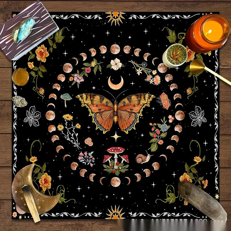 Altar d’autel Enchantée Élevez vos rituels avec lune, fleurs et papillons