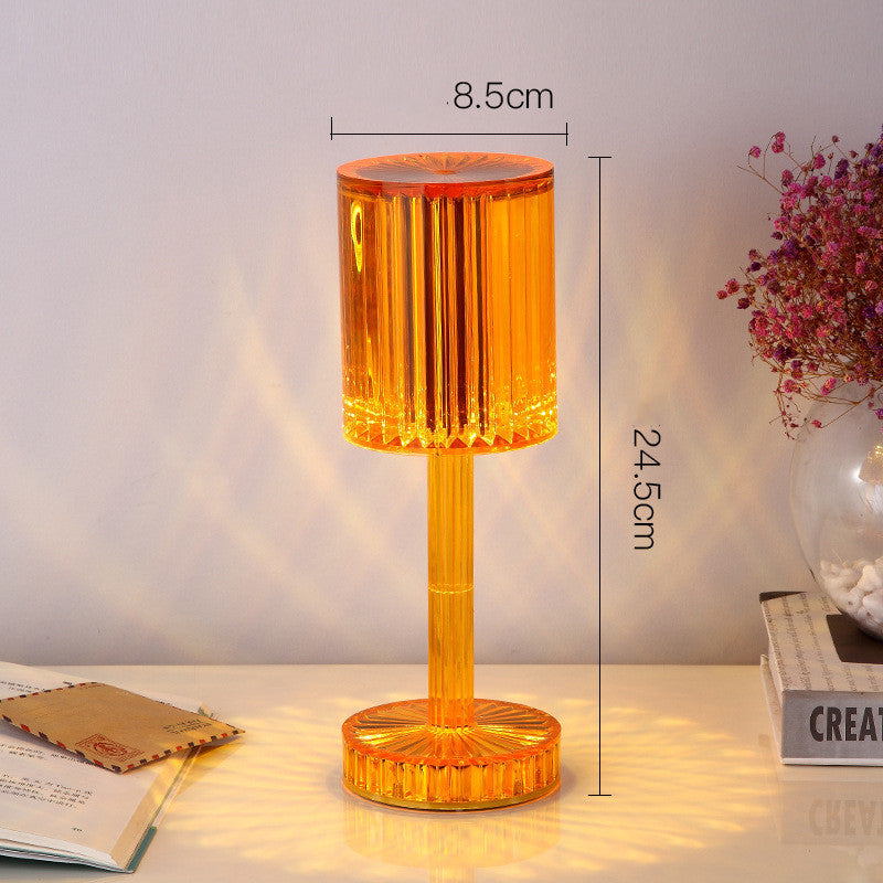Lampe de Chevet Cristal Tactile Dimmable – Éclairage Élégant