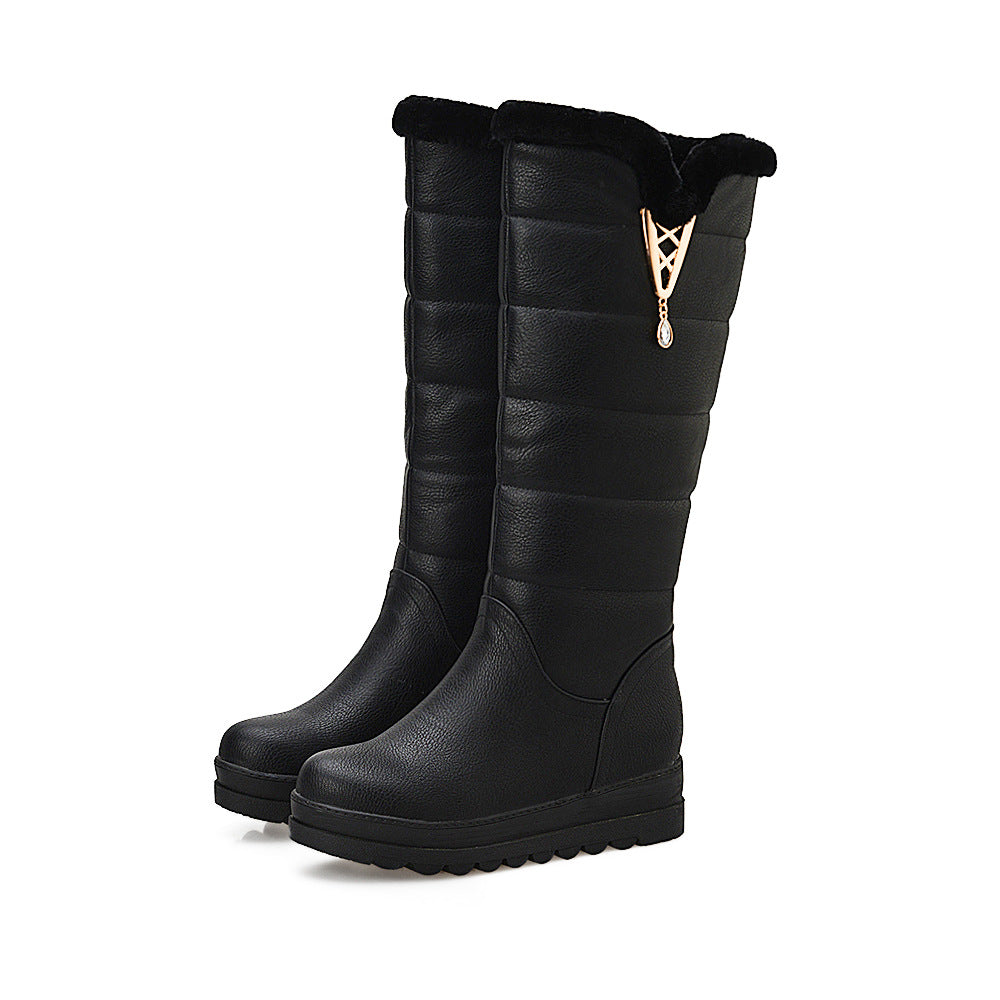 Bottes hautes à talon épais – confort et style décontracté