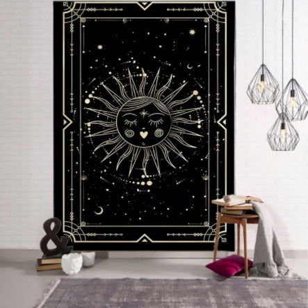 Witchcraft Tarot Tapisserie mural Black