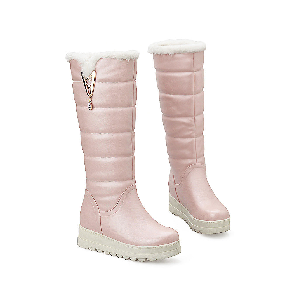 Bottes hautes à talon épais – confort et style décontracté