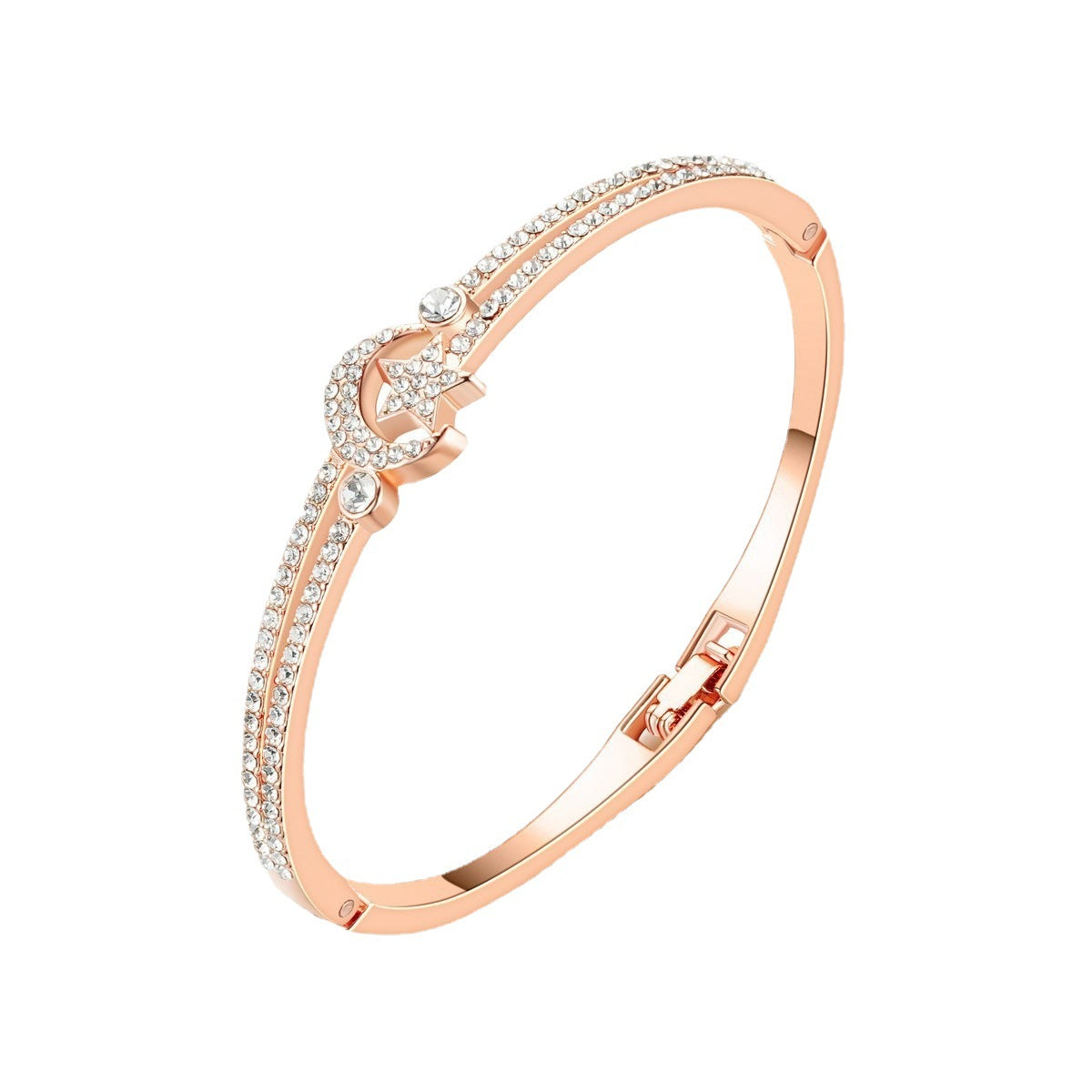 Bracelet étoile et lune en strass