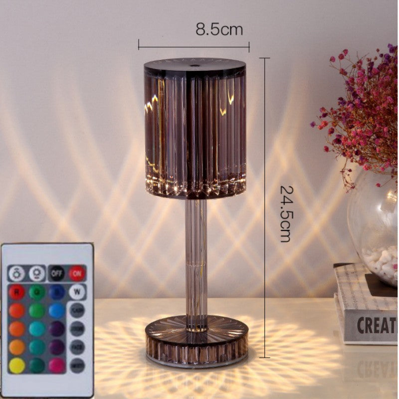 Lampe de Chevet Cristal Tactile Dimmable – Éclairage Élégant