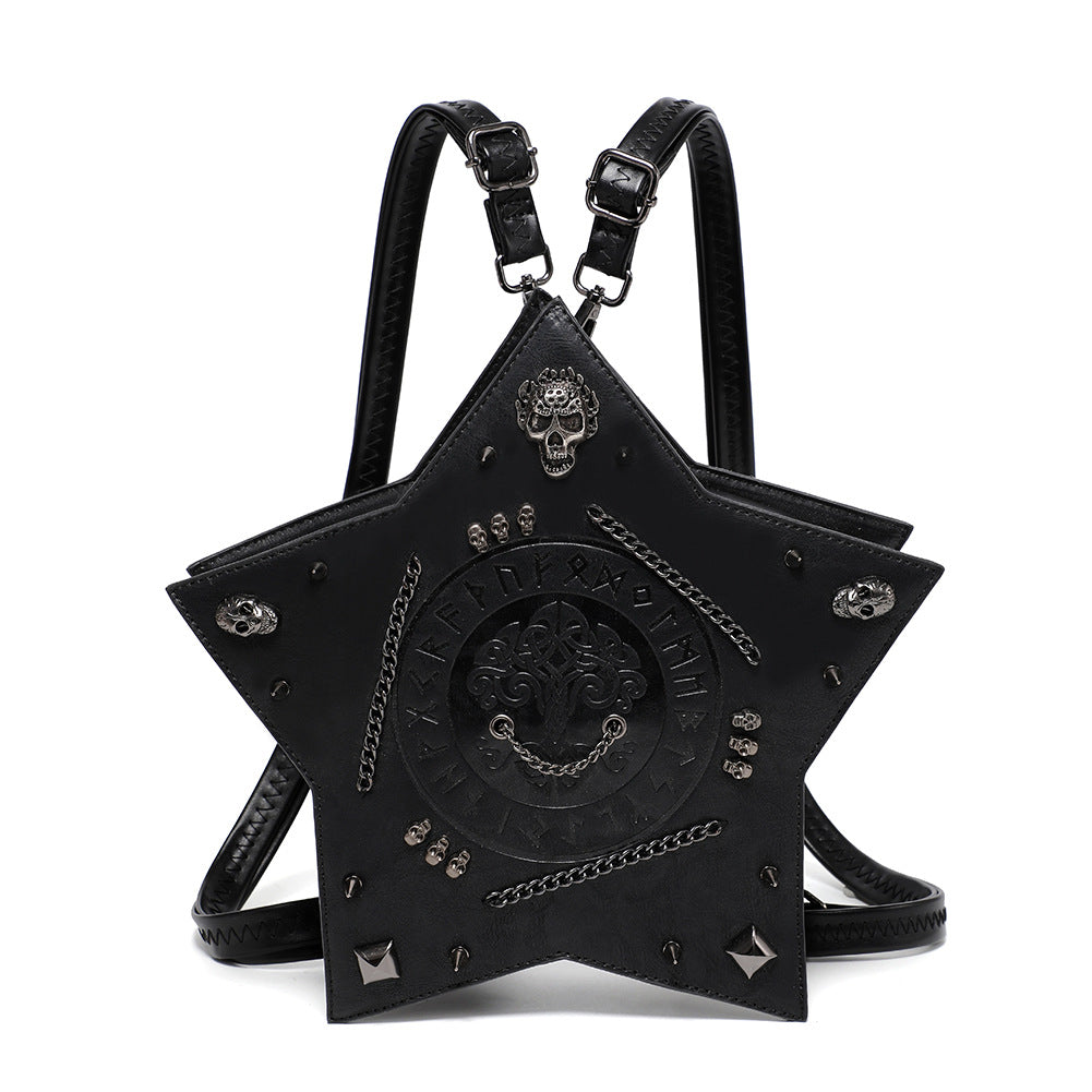 Sac à dos/sacoche gothique embossé(e) Épaules ou bandoulière, style sombre et élégant
