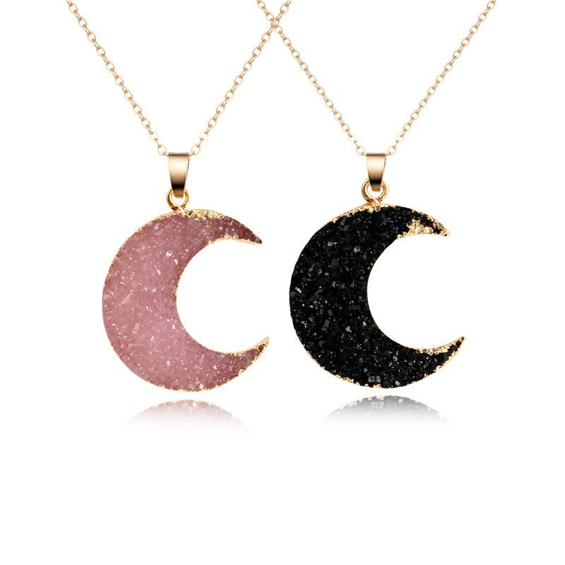 Pendentif lune brillant