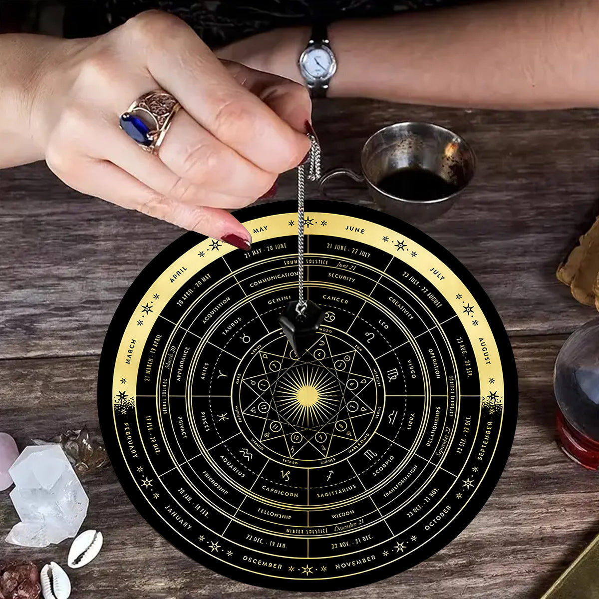 Tapis Sacré pour Pendule et Tarot – Canalisez votre énergie avec précision—caoutchouc