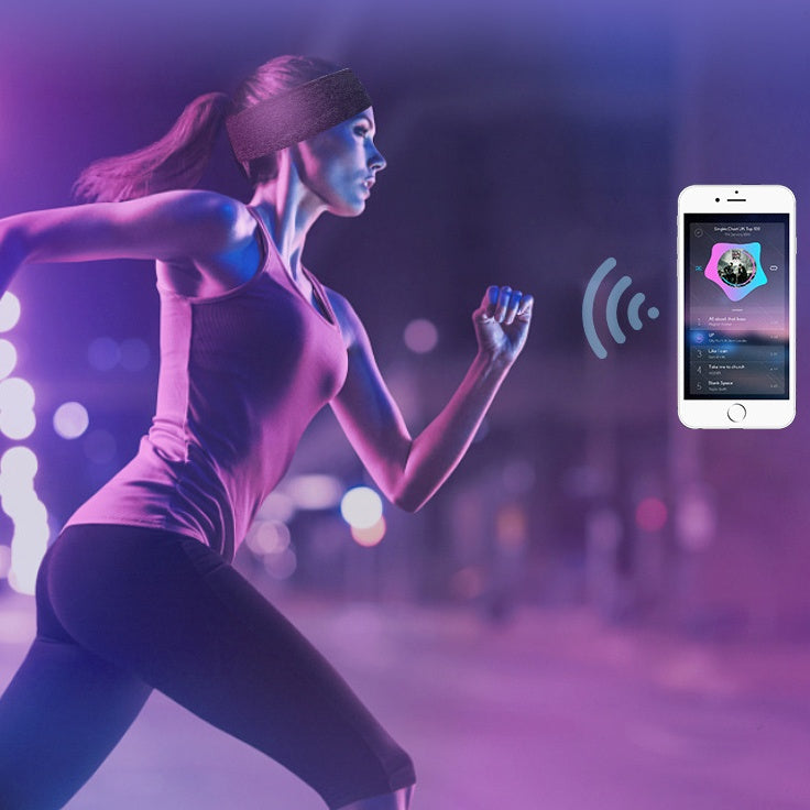 Bandeau Sport Bluetooth Sans Fil V5.0 – Musique & Appels, Bandeau de Sommeil Stéréo