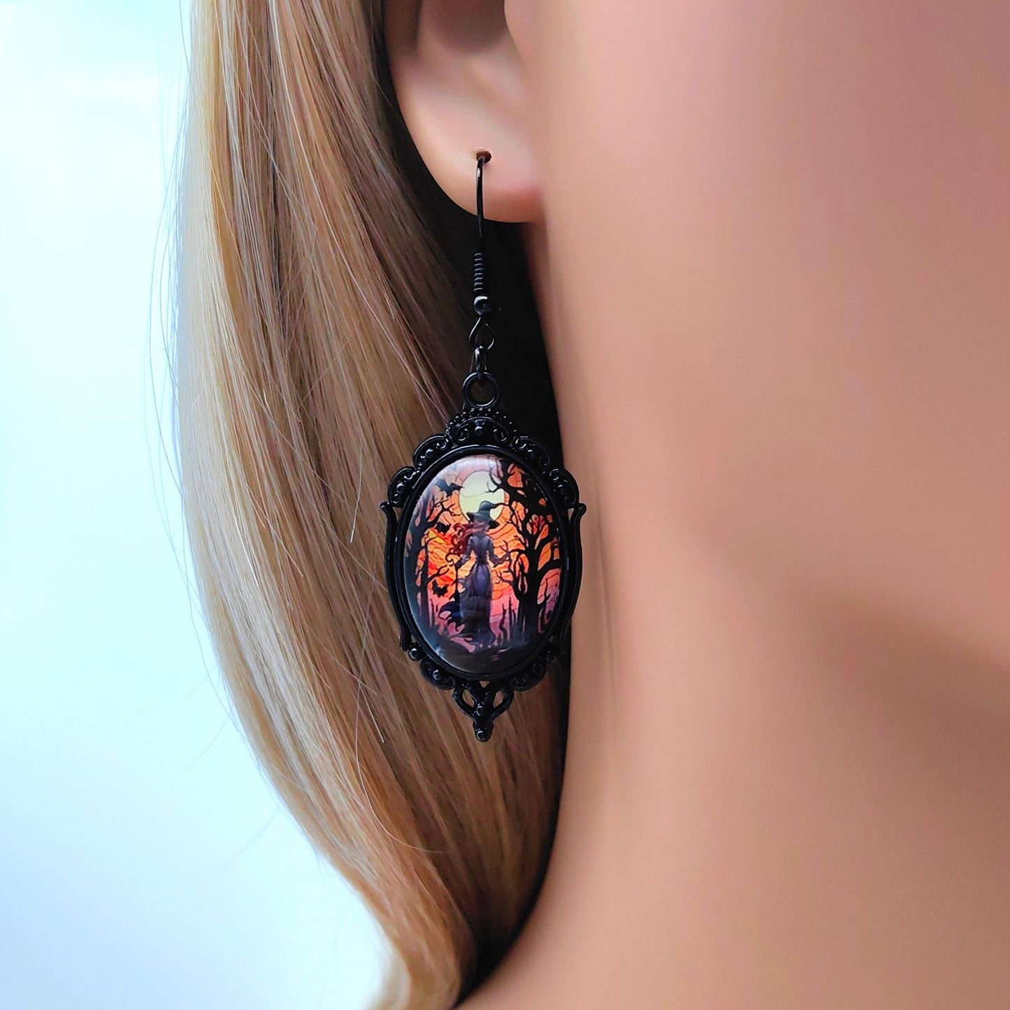 Set Bijoux Arbre de Vie & Sorcière – Collier et Boucles d’Oreilles