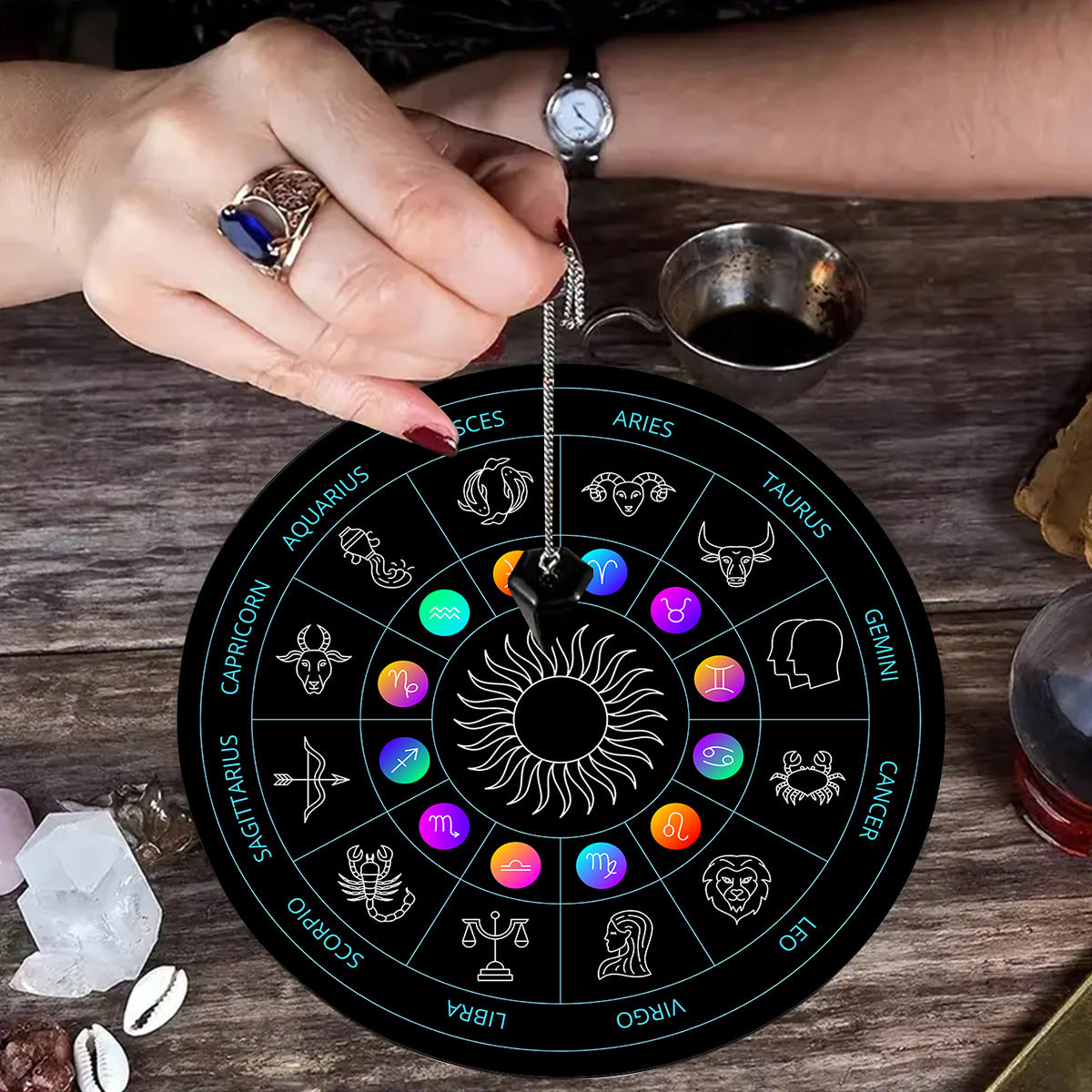 Tapis Sacré pour Pendule et Tarot – Canalisez votre énergie avec précision—caoutchouc