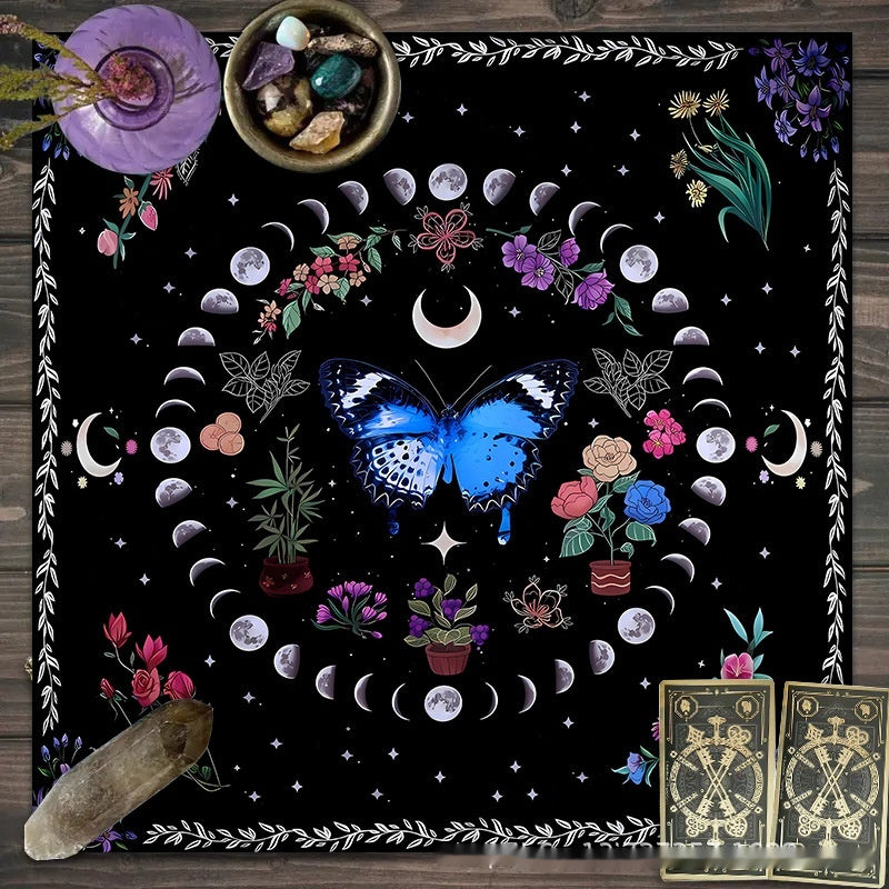 Altar d’autel Enchantée Élevez vos rituels avec lune, fleurs et papillons