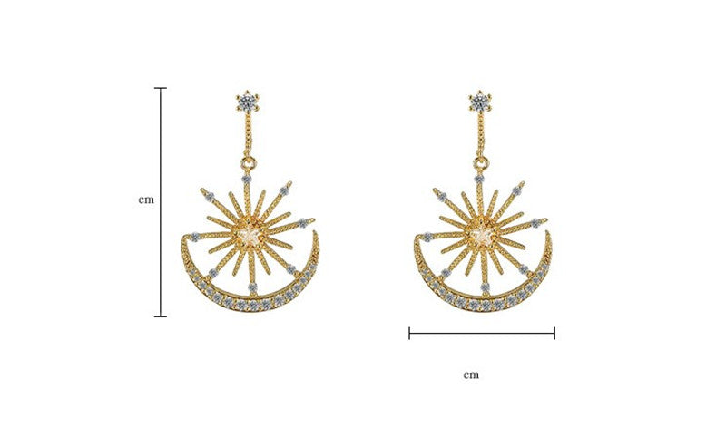 Solar Moon Crystal Earrings