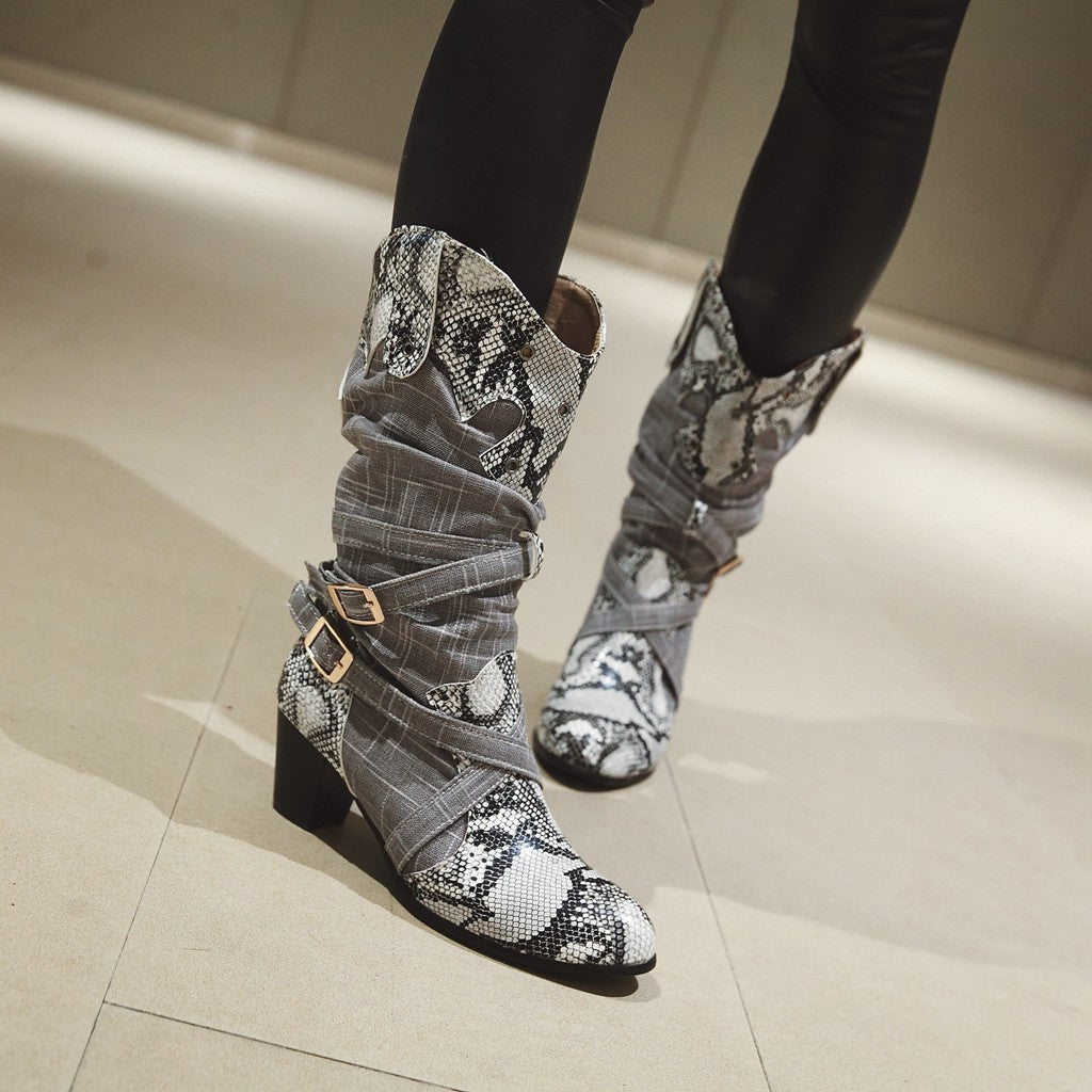 Bottes haute style cowgirl