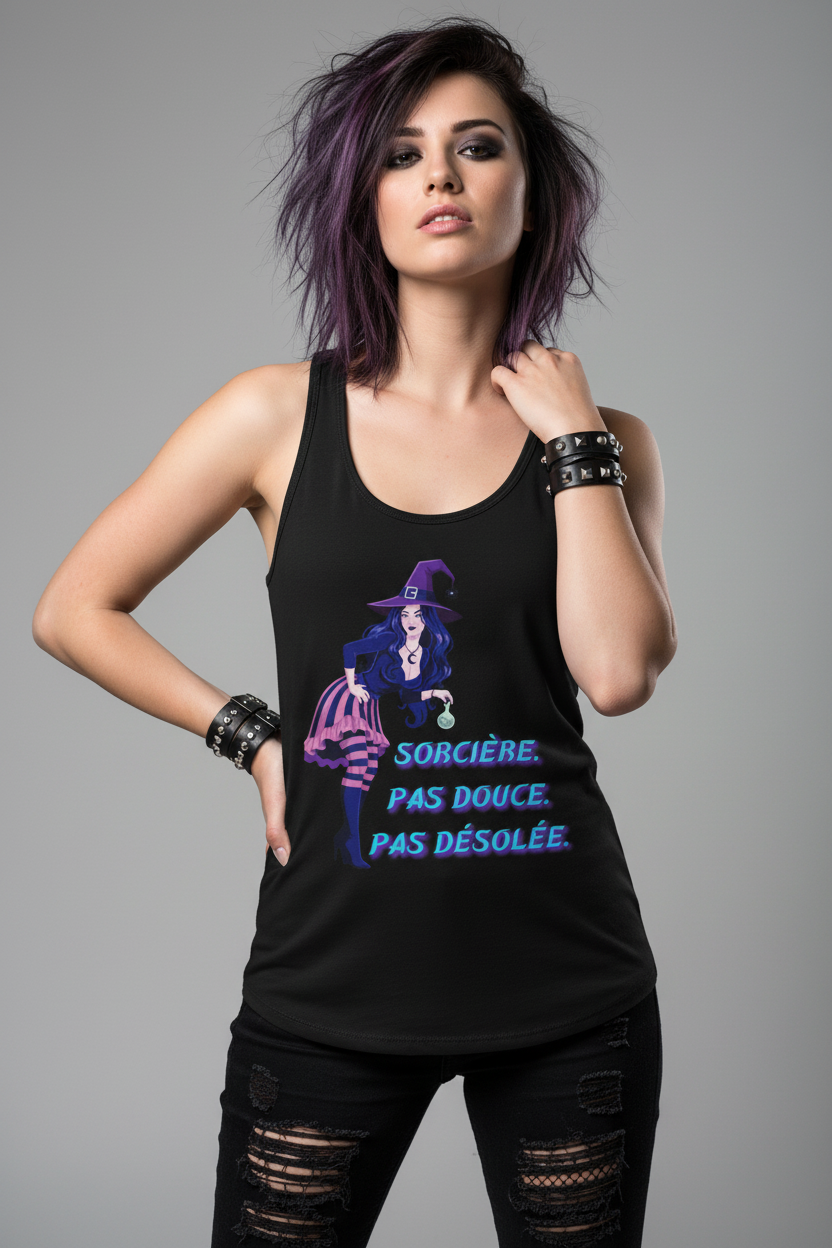 Camisole Sorcière. Pas douce. Pas désolée. (Revient a 35$ ship et tx incluses)