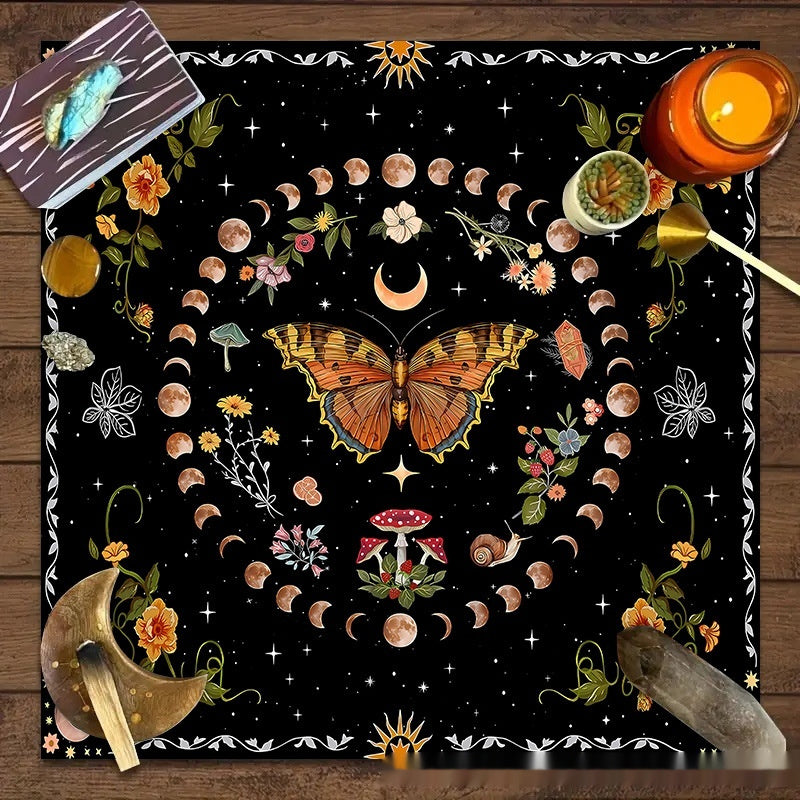Altar d’autel Enchantée Élevez vos rituels avec lune, fleurs et papillons