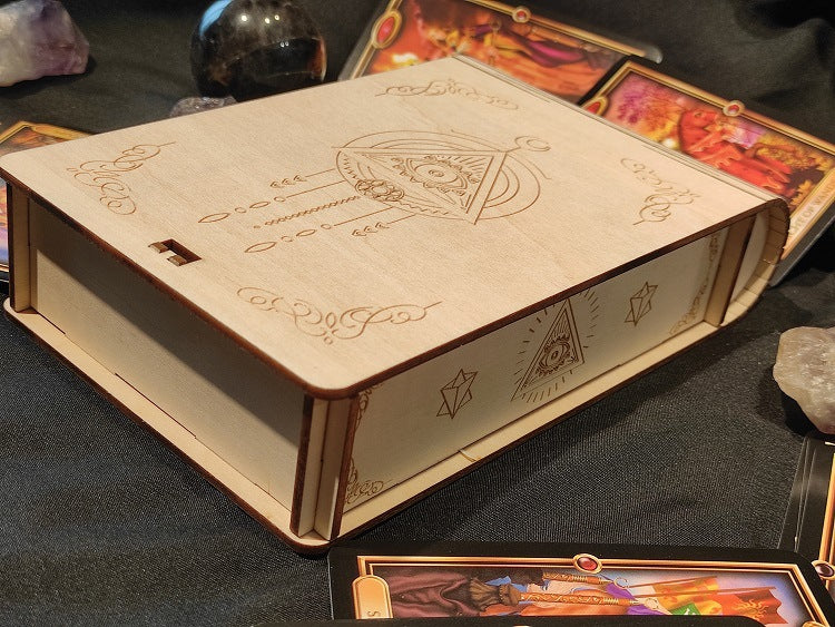 Boîte de rangement Tarot en bois