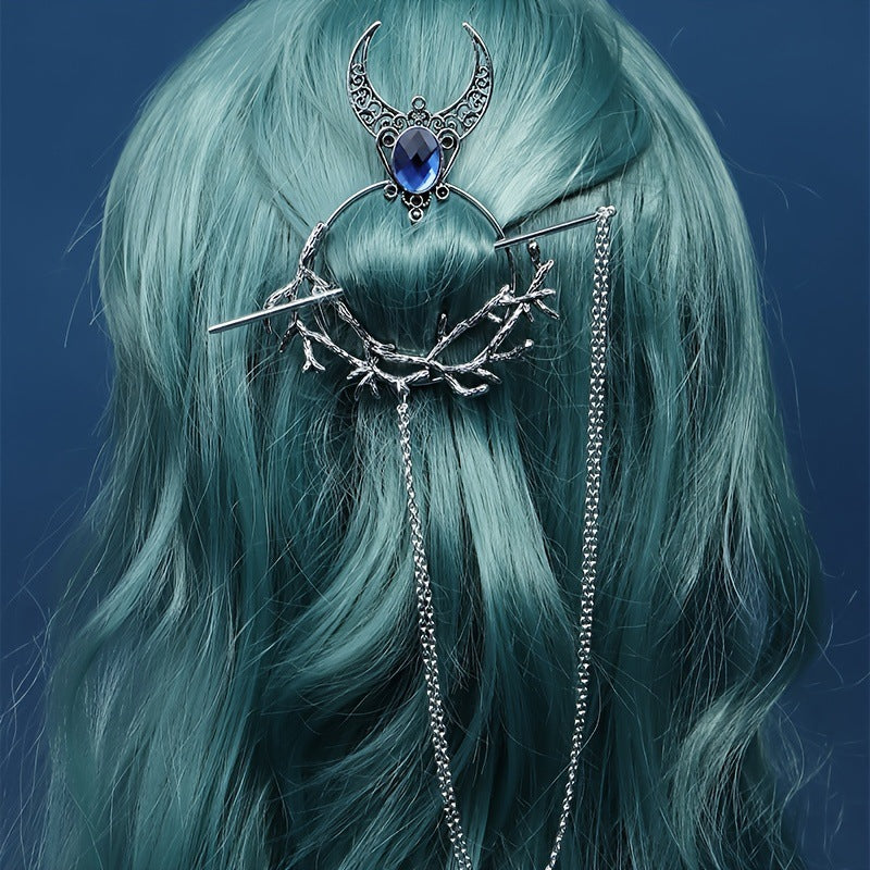 Épingle à Cheveux Mystique Strass Étincelants pour un Look Élégant et Envoûtant